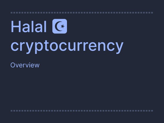 Halal cryptocurrency & zakat