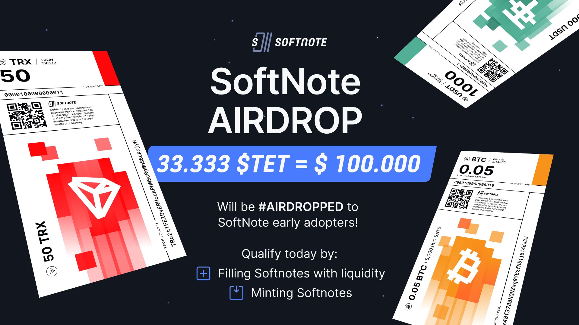 Announcing the Tectum SoftNote Airdrop