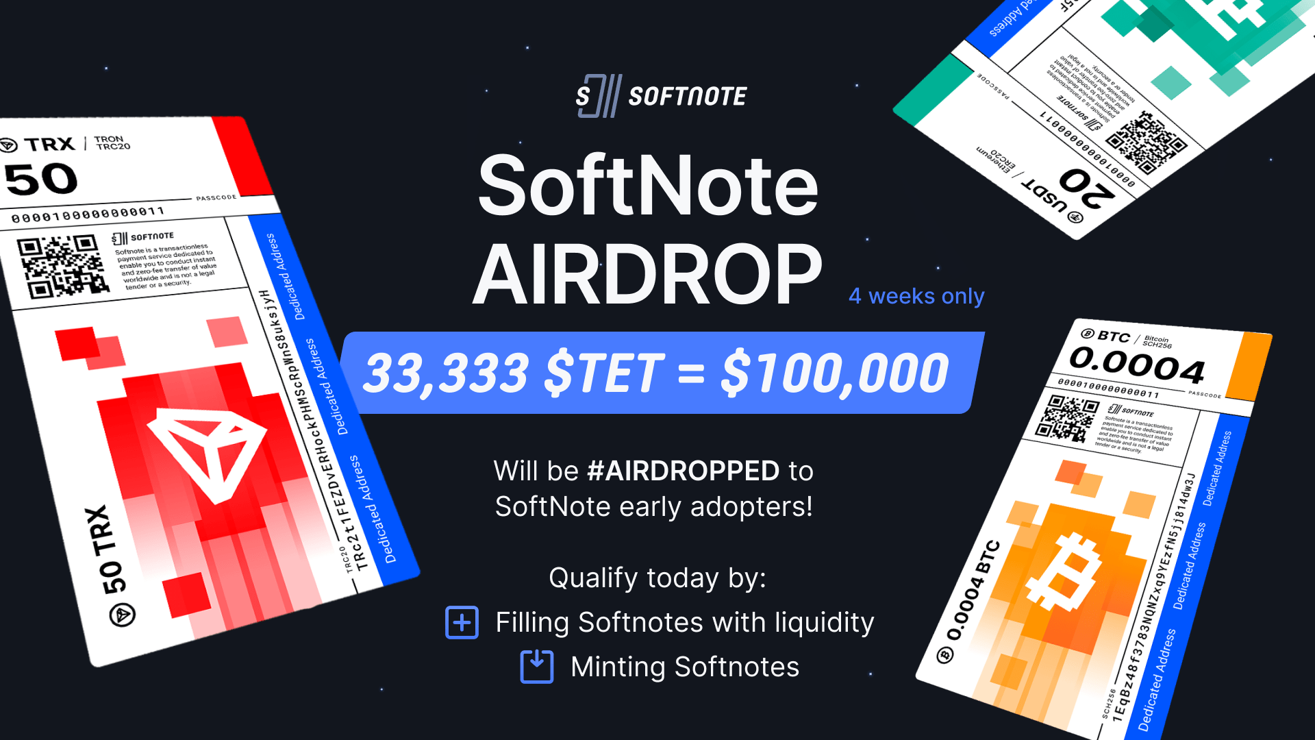 Announcing the Tectum SoftNote Airdrop