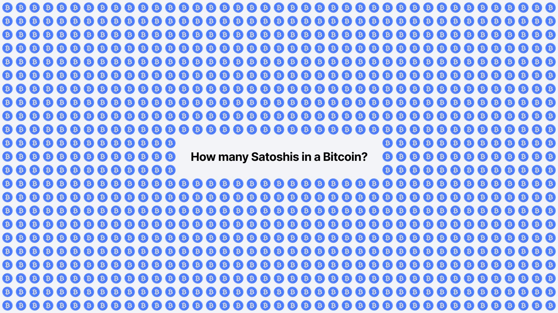 Satoshis in a Bitcoin